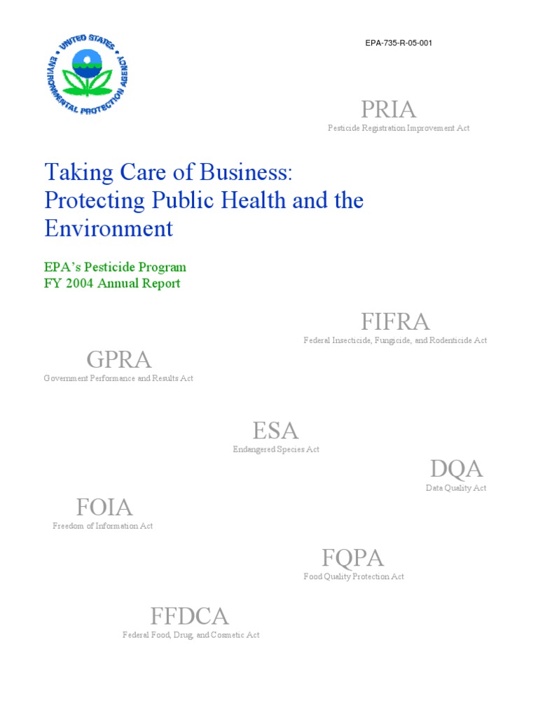 EPA Pesticide Program Pesticide United States Environmental