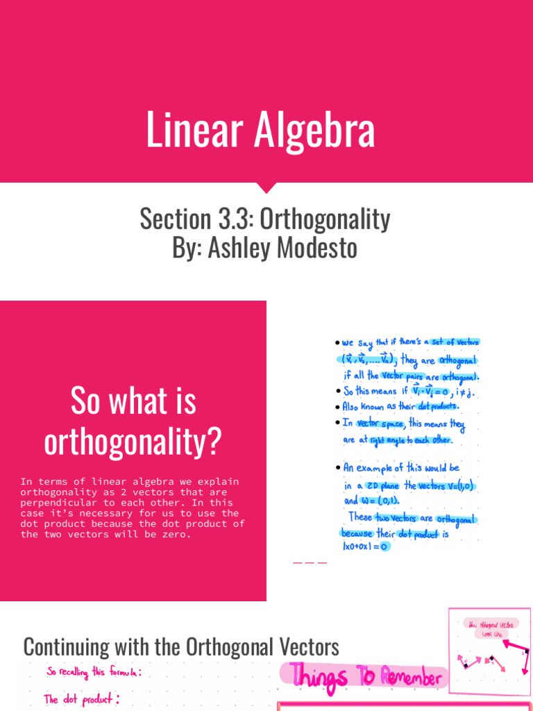 Linear Algebra Presentation | PDF