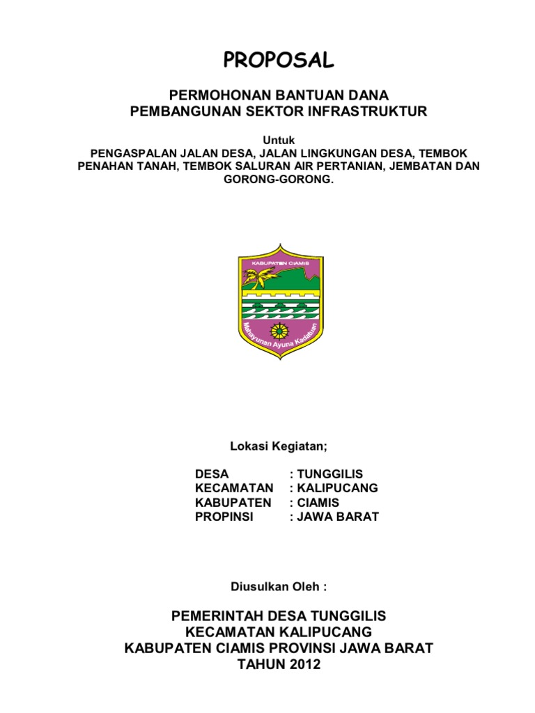  Proposal  Bantuan  Dana  Infrastruktur