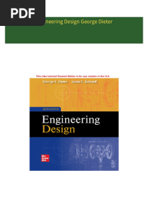 Engineering Design George Dieter All Chapters Instant Download