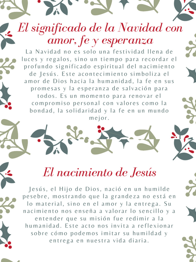 Significado espiritual de la Navidad | PDF | Natividad De Jesus | Fe
