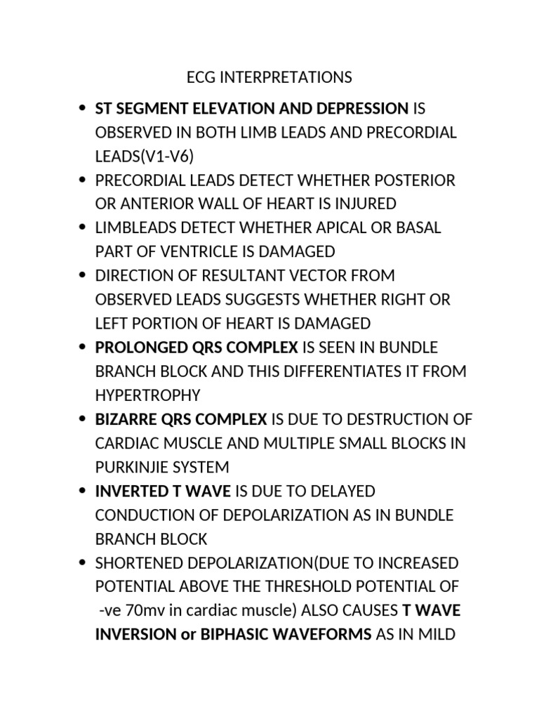 ECG Interpretation Guide | PDF | Electrocardiography | Heart
