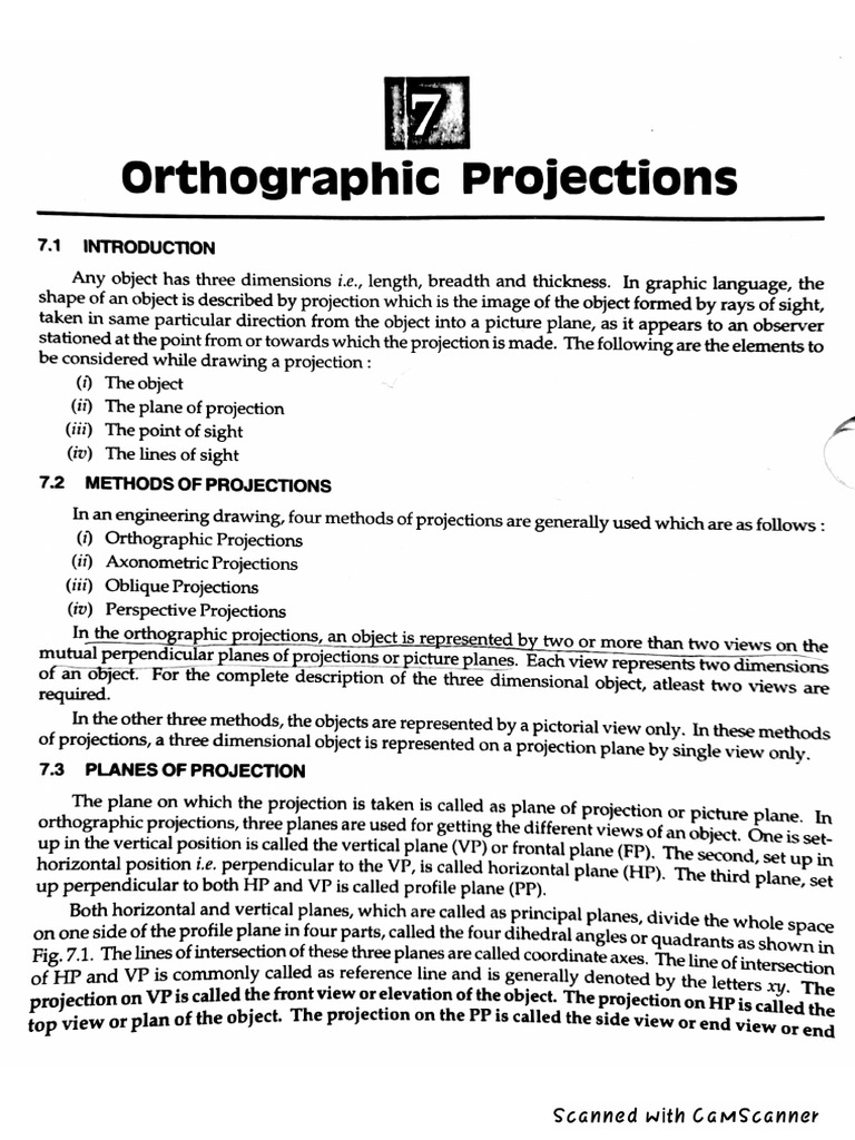 7 Orthographic Projection | PDF