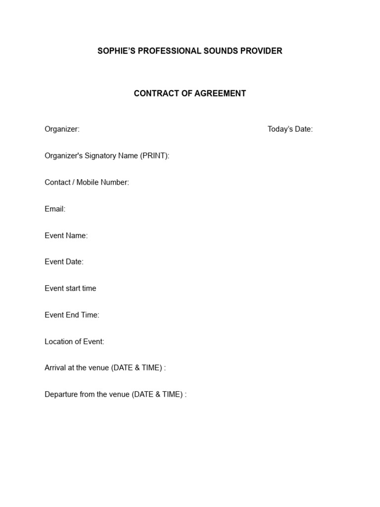 SOPHIES-CONTRACT | PDF