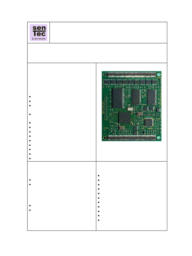 COBRA5272 Embedded Processor Module | PDF | Usb | Computer Engineering