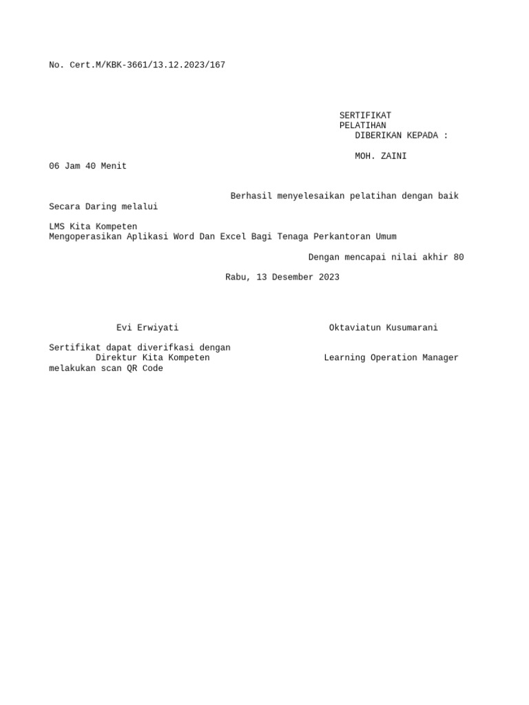 736112942 sertifikat microsoft office PDF