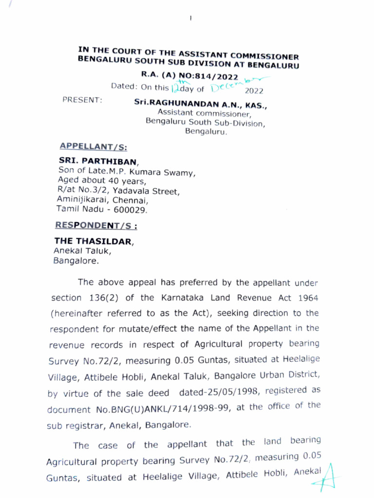 Partiban Ra (A) 814 of 2022 | PDF | Public Law | Judiciaries