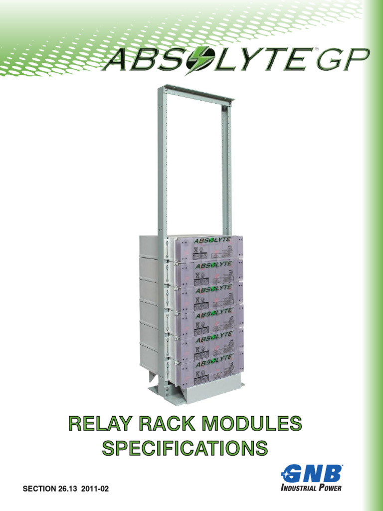 Section 26.13 Absolyte GP Relay Rack Specs | PDF | Electricity ...