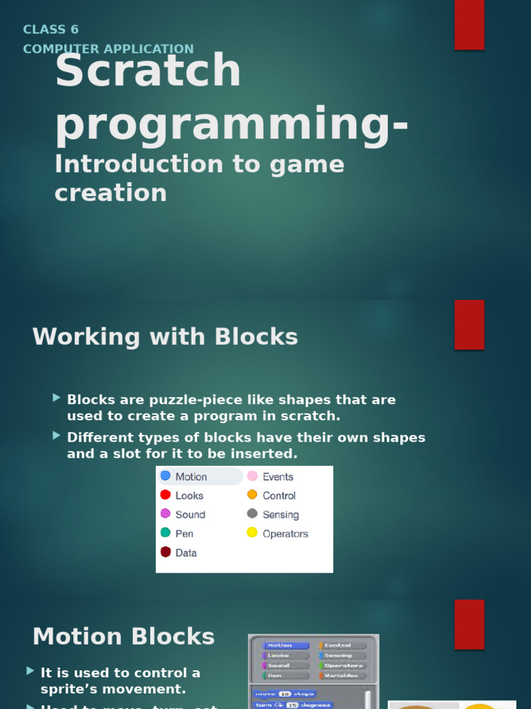 cl 6 scratch programming | PDF | Scratch (Programming Language ...