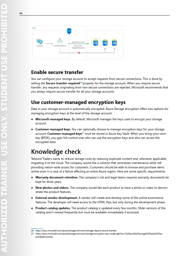Enable Secure Transfer for Storage Accounts | PDF