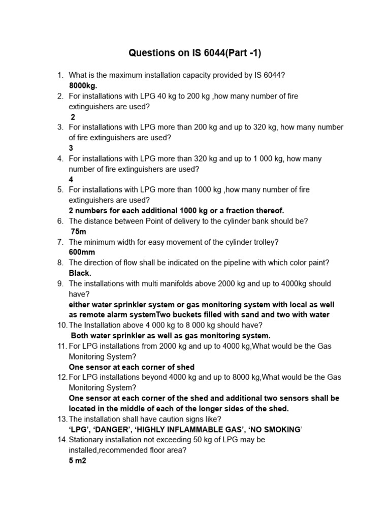 Questions IS 6044 | PDF | Pipe (Fluid Conveyance) | Industrial Processes