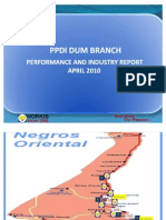 PPDI DUM BRANCH PERFORMANCE REPORT APRIL 2010
