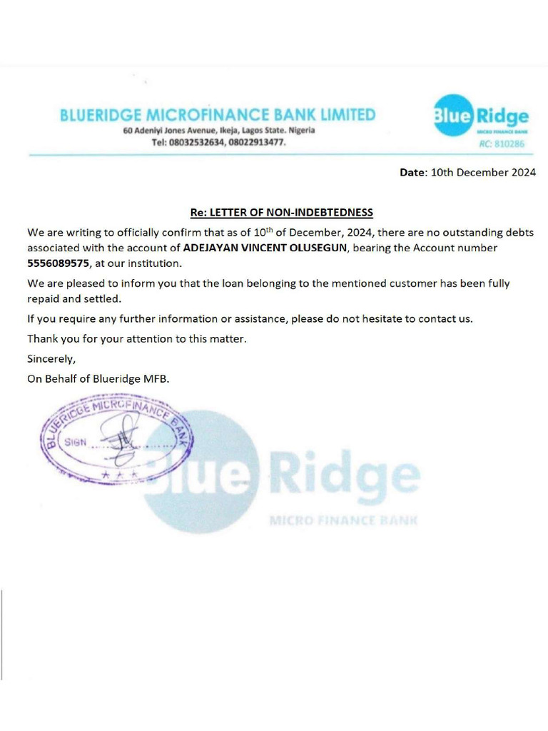 Adejayan Blueridge | PDF