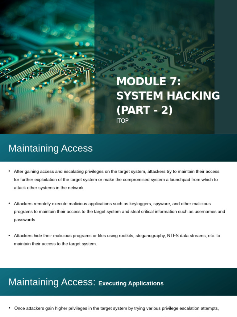 System Hacking P.2 | PDF | Malware | Windows Registry
