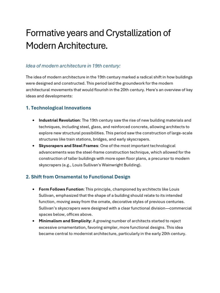 Origins of Modern Architecture | PDF | Ornament (Art) | Architectural ...