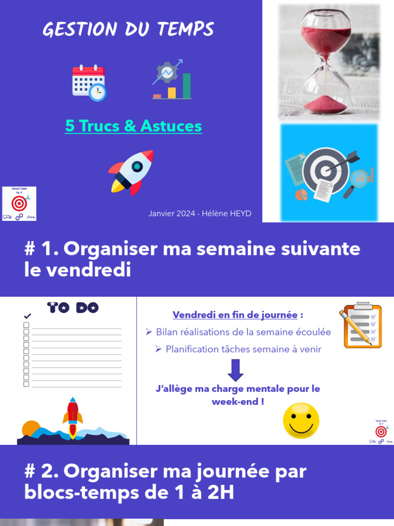 5 Astuces pour une Gestion du Temps Efficace | PDF | Planification ...
