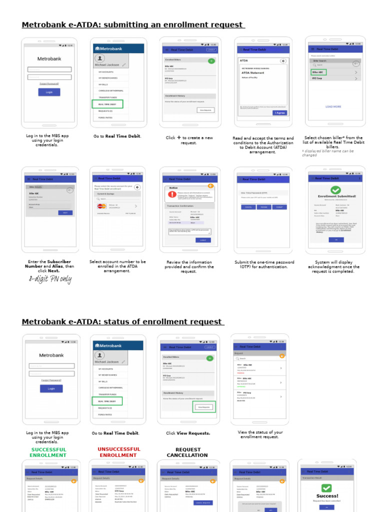 Metrobank eADA | PDF