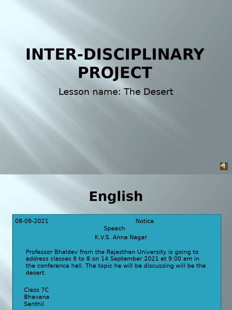 Inter Disciplinary Project | PDF