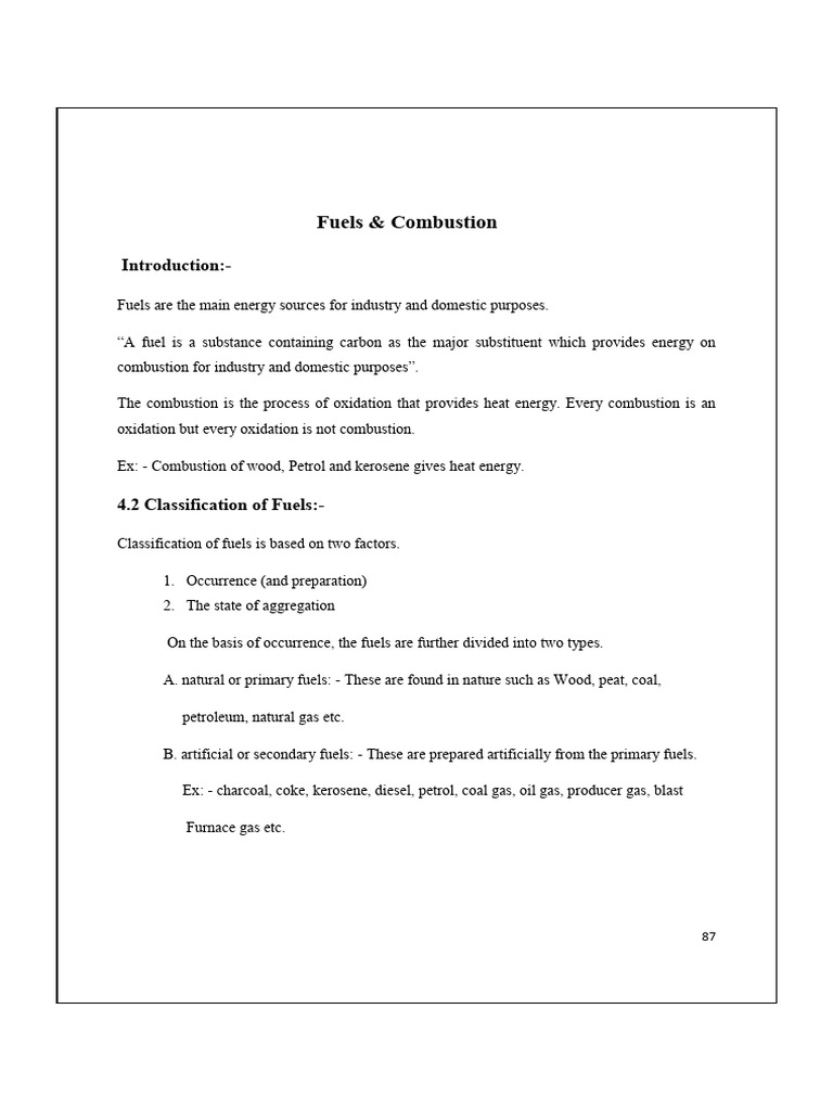 Fuels and Combustion Overview | PDF | Lubricant | Coal