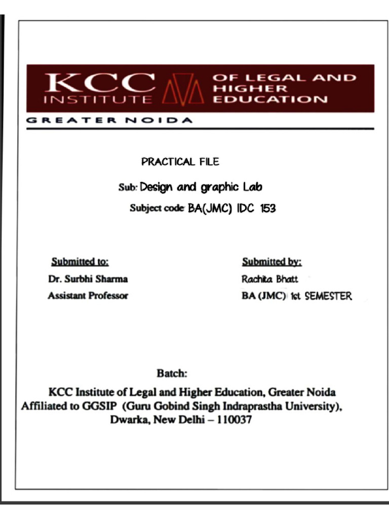 Design and Graphics Lab File | PDF