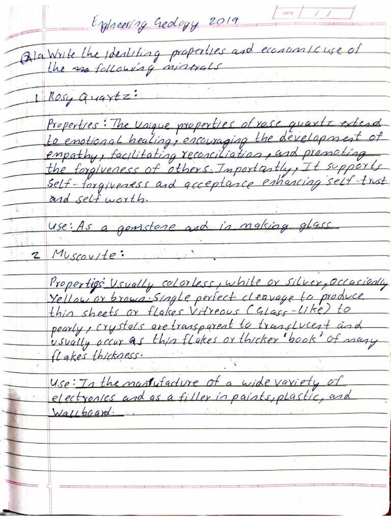 Engineering Geology Solution | PDF