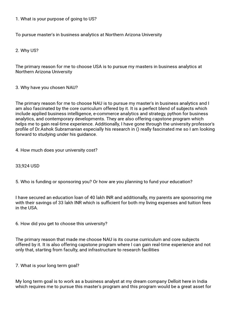 F 1 visa interview question and answers pdf