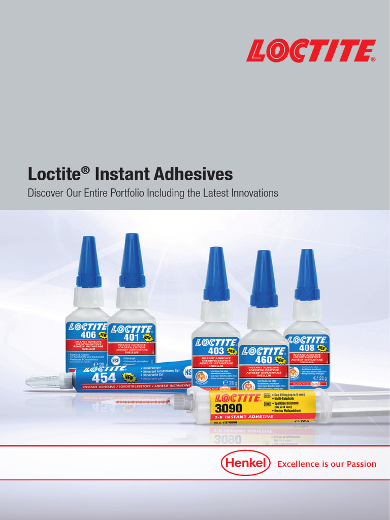 Loctite Instant Adhesives Selector | PDF | Adhesive | Secondary Sector ...