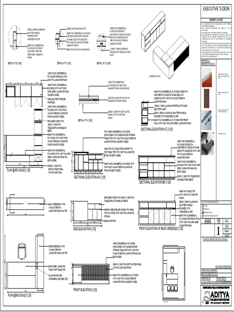 Executive Desk Construction Details | PDF | Plywood | Lamination