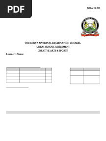 KJSEA G8-T2-003 CREATIVE ARTS & SPORTS.