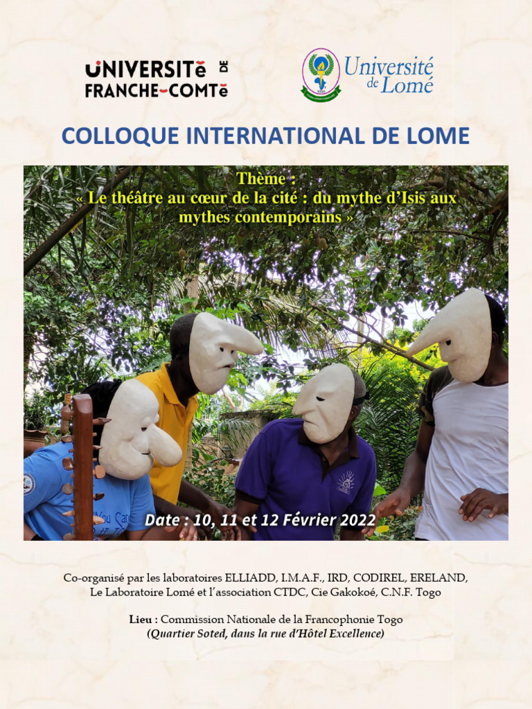 Colloque International de Lomé 2022 | PDF