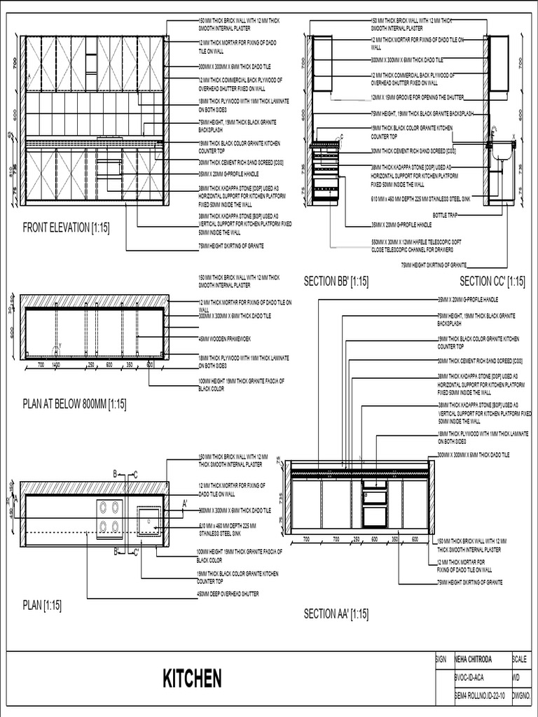 Kitchen Design Specifications and Plans | PDF | Countertop | Tile
