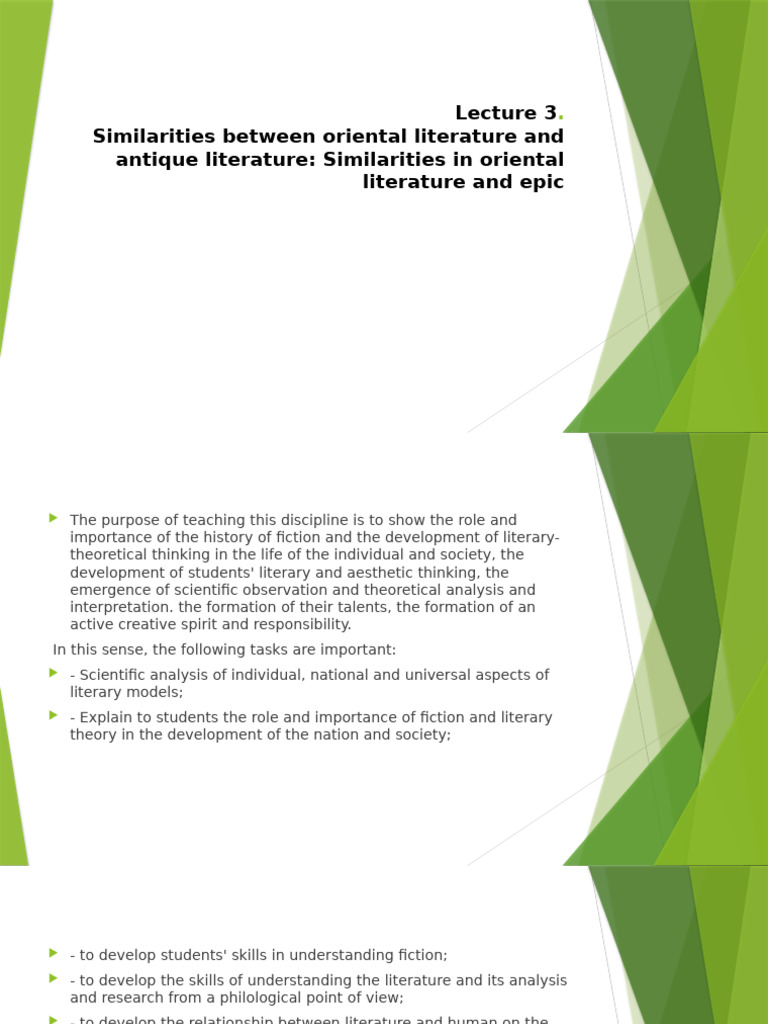 Lecture 3 World Literature | PDF | Greek Mythology | Ancient Greek ...