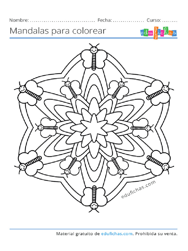 Mandala para colorear 3 pdf