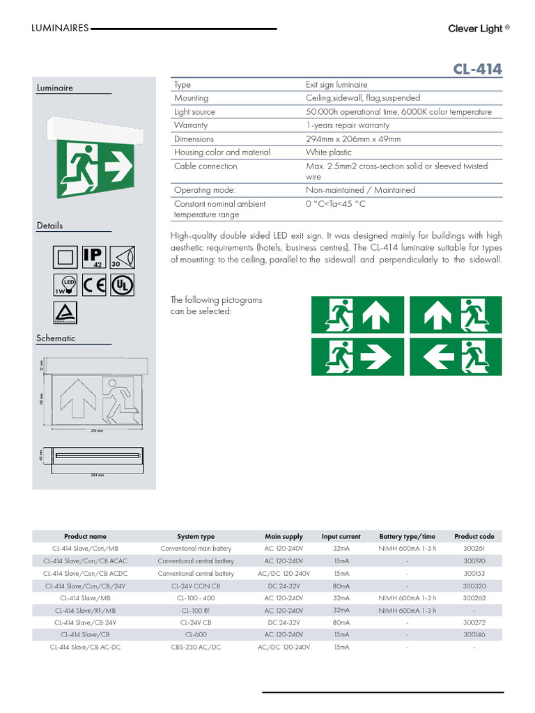 CLEAVER LIGHT - CL-414 - New | PDF | Manufactured Goods | Applied And ...