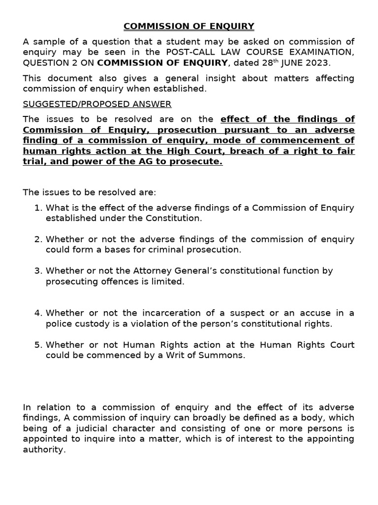 Commission of Enquiry.. 2 PDF Prosecutor Arrest