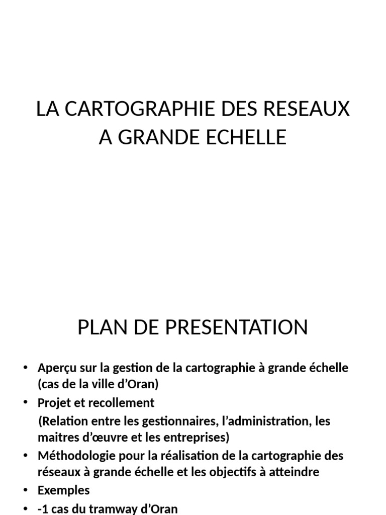 La Cartographie Des Reseaux à Grande Echelle03 | PDF | Topographie