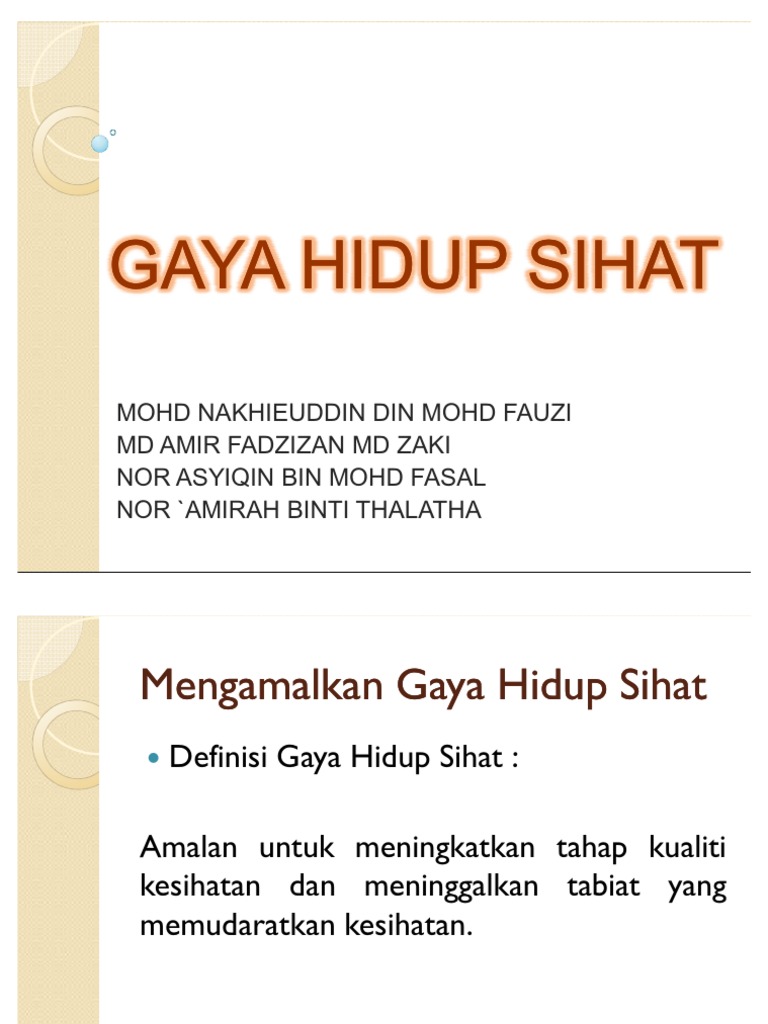 Kertas Kerja Jom Hidup Sihat
