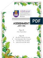 Assignment Acc106 Jan 2012