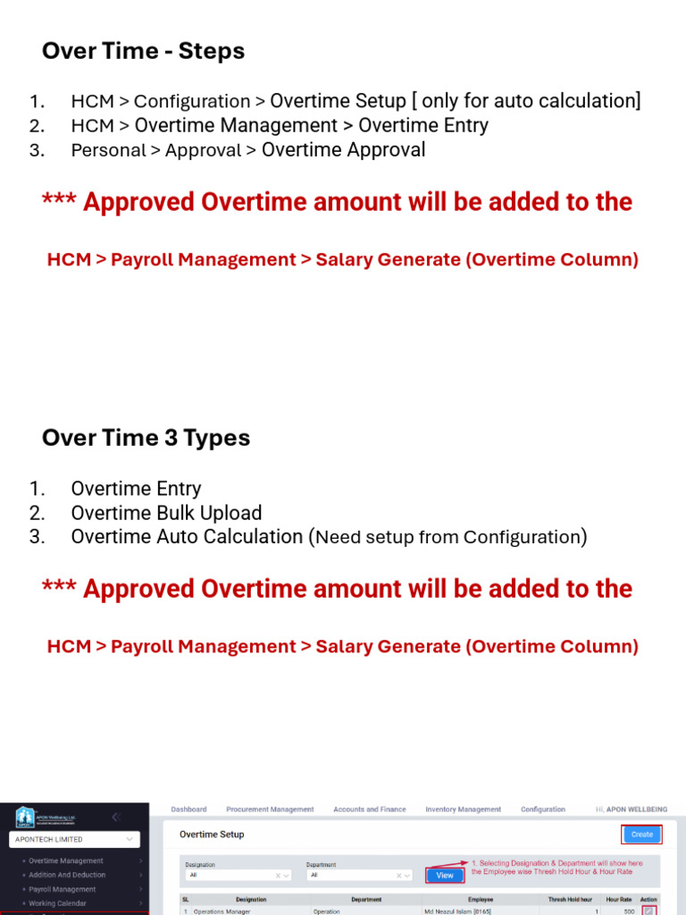 Overtime Mangement | PDF