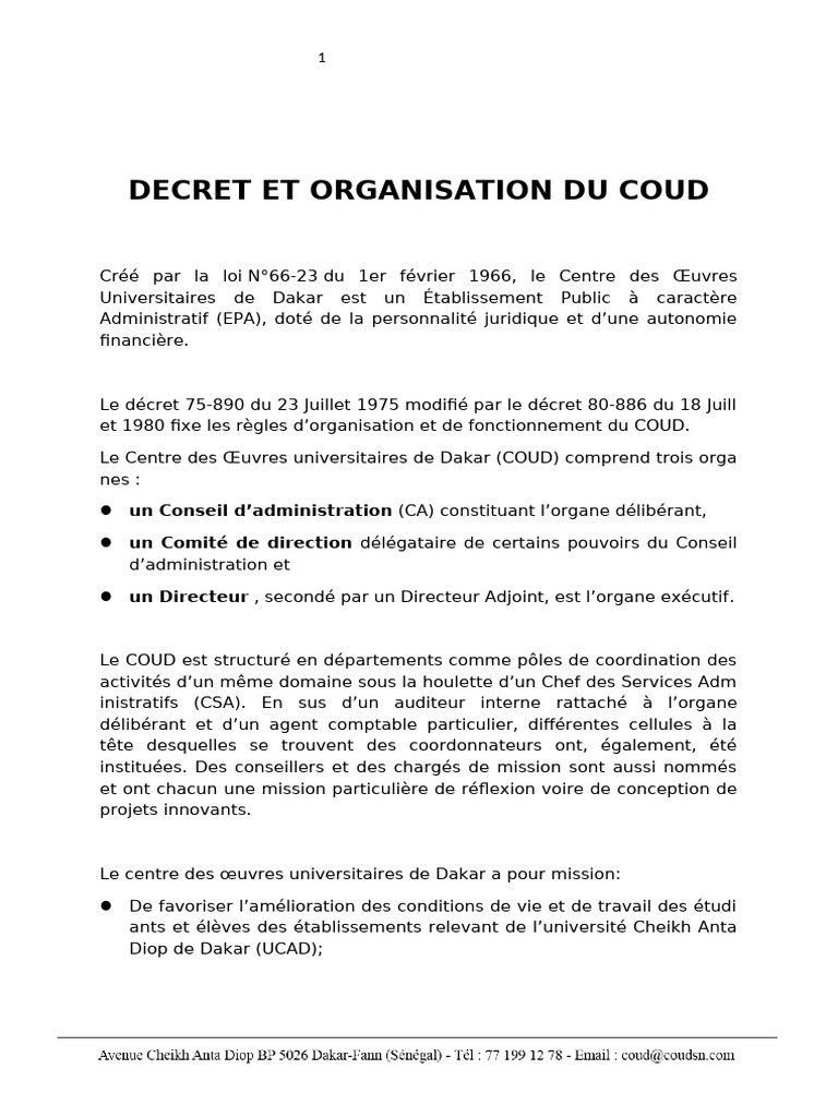 Contenus Pour Les Documents de La Fidak Coud 2024 | PDF