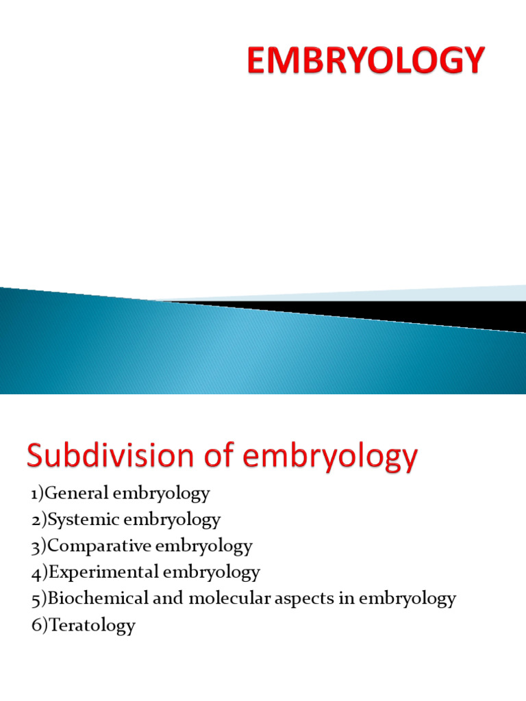 Embryology and Its Type | PDF