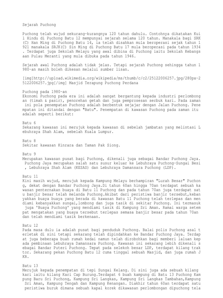 Sejarah Puchong Pdf