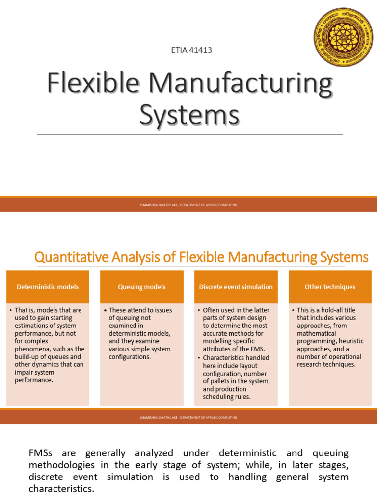 Analyzing Flexible Manufacturing Systems | PDF | System
