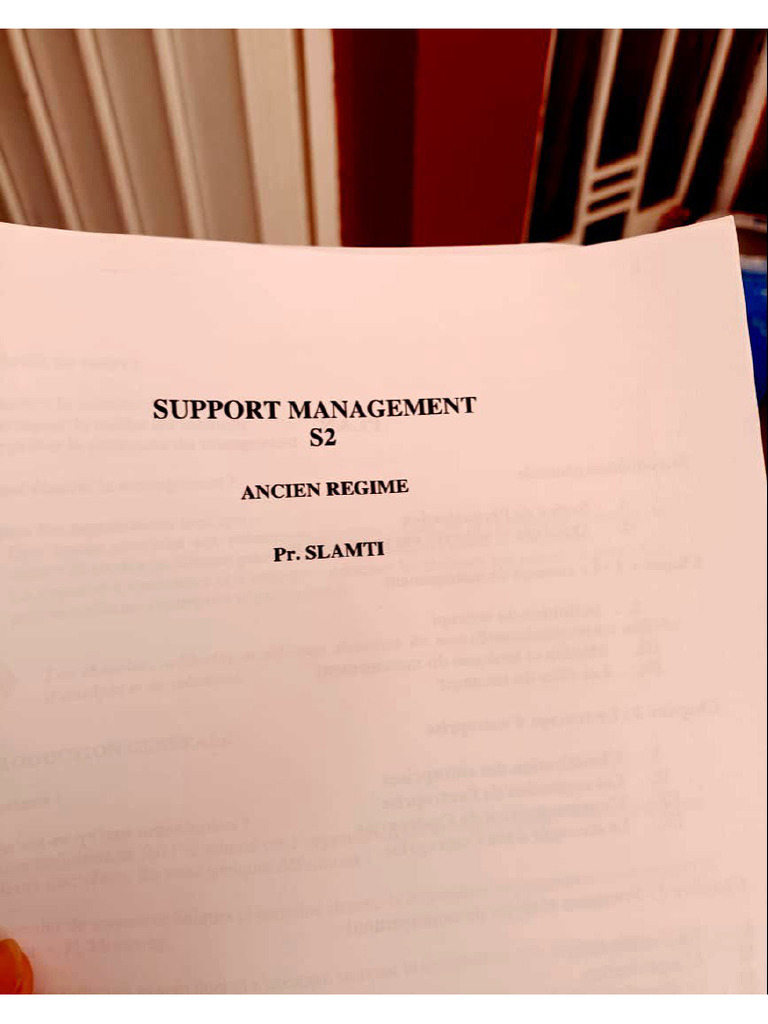 Management s2 Ancient Regime | PDF