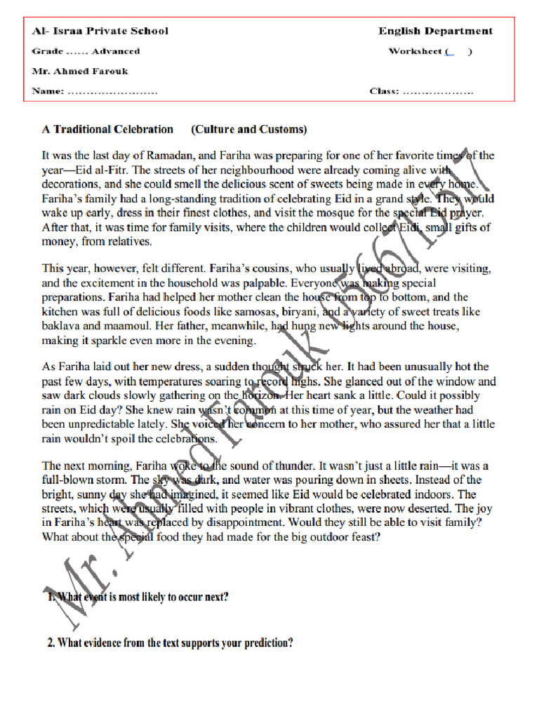 Worksheet - Inference | PDF