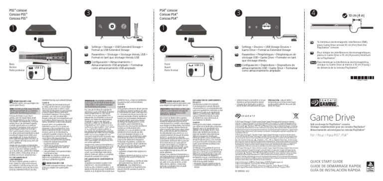 GameDrive PlayStation Quick Start Guide PANAM 100841146D | PDF | USB ...