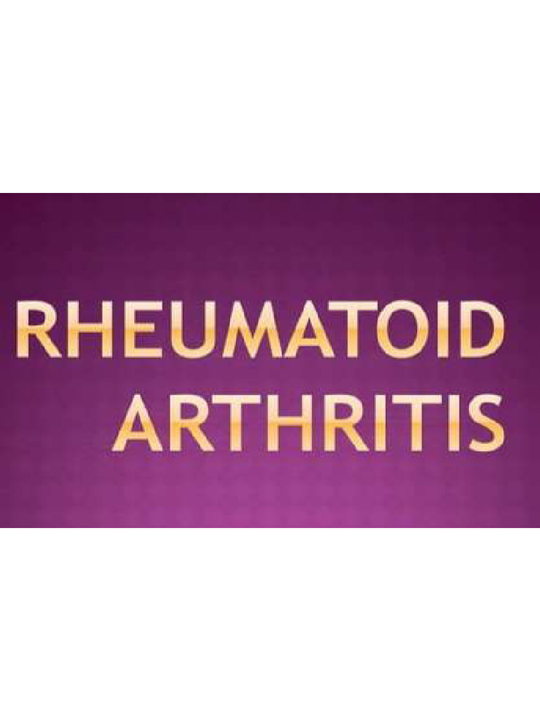 Rheumatoid Arthritis | PDF