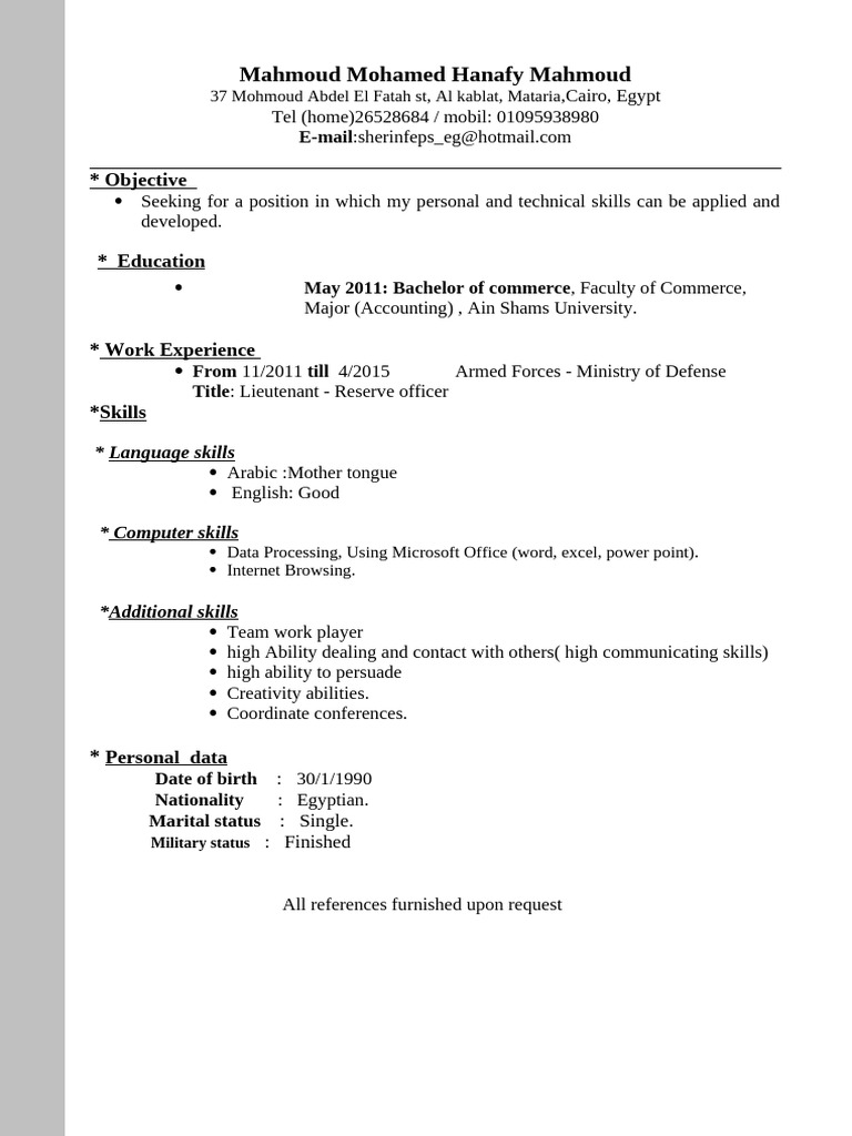 cv-mahmoud | PDF