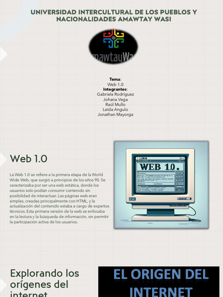Características y legado de la Web 1.0 | PDF | Red mundial | Internet y web