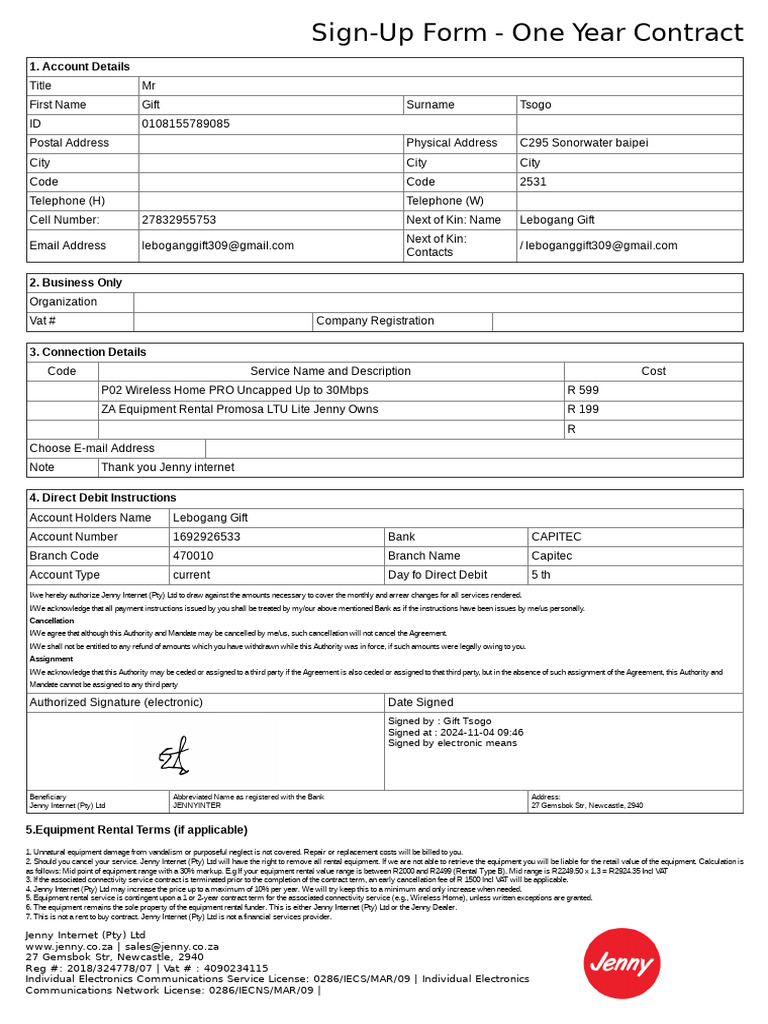 CustomerSignupForm 10191945 | PDF | Email Spam | Computer Security